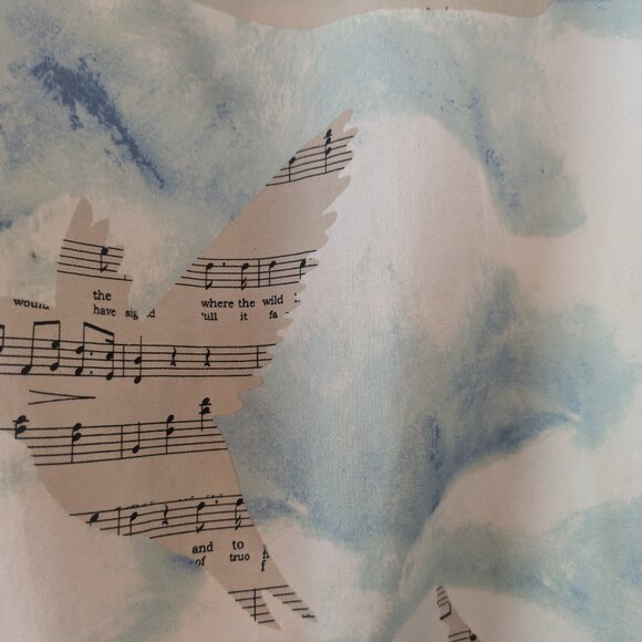 Anthropologie Maeve Sheet Music Songbird Circle Skirt - Picture 9 of 10